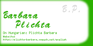 barbara plichta business card